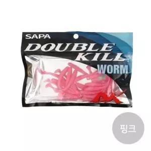 [하프클럽/]싸파 더블킬 미니쉐드웜 50mm 핑크 송어 볼락낚시