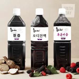 [울어매] 고창 토종 복분자즙 오디즙 자연산 생칡즙 진액 3종 세트 (1Lx3병)