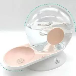 [반려] 투명물통 필터 오염방지 반자동 반려동물 논슬립 달팽이모양 급수기 무진동 2.8L 무소음 대용량