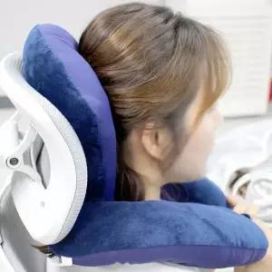 사무실 낮잠용 목베게 목쿠션 네이비 낮잠용목베게 목베게