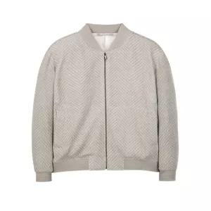 닥스 남성 26SS [MARZOTTO] 베이지 울 혼방 헤링본 점퍼 DMJU6B073I2