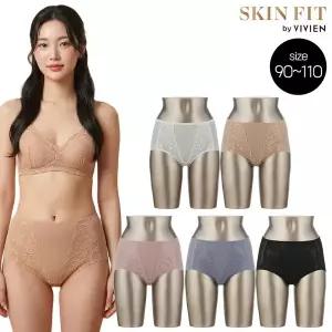 [비비안][방송히트]비비안 스킨핏 17차 빅사이즈 데일리 레이스 크레오라 헴 팬티 5종(110사이즈까지)