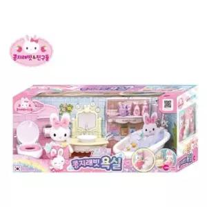 작은 귀염뽀짝 콩지래빗 욕실 미니어처 토끼 인형