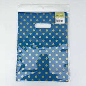 네이비 금색물방울 손잡이봉투 쇼핑백 7개입 280mm 비닐봉투