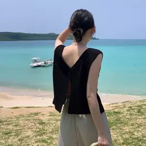 [코코블랑] 하몬 투웨이 니트 슬리브리스