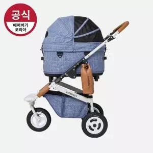 [에어버기] 돔3 멜란지데님 반려동물 유모차 레귤러
