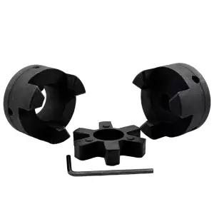 Saelno 1/2인치에서 1인치 L090 유연한 3피스 L-Jaw 커플링 세트 및 통나무 목재 스플리터용 고무 스파이더