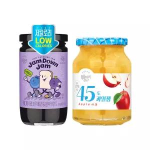 복음자리 잼다운잼 블루베리 블랙커런트 225g 45도 사과잼 350g 티타임 브런치모임 카페 모임 아이스티 빵