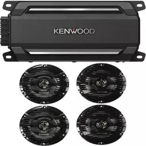 KENWOOD KAC-M5024BT 해양 ATV 및 파워스포츠 리케이션을 위한 블루투스 스트리밍이 가능한 컴팩트 4채널