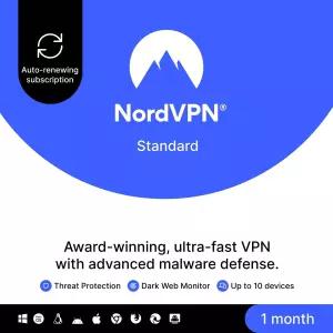 NordVPN 표준 10개 디바이스 1개월 VPN 및 사이버 [아마존 구독]