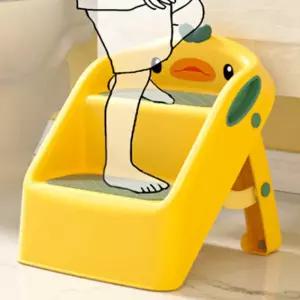 유아용 접이식 2단 아기 발판 디딤대 step stool toddlers
