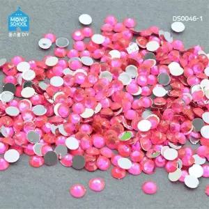 몽스쿨 원형큐빅 보석파츠 데코스톤 네일아트 악세사리 미술재료 0.6cm (400p 2세트)