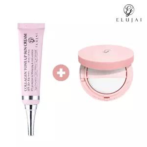 [기획세트][엘루자이] 톤업 선크림 + 선쿠션 15g