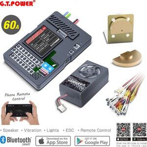 트럭 G.T.Power 액세서리 컨테이너 부품용 시스템 출력 ESC 음성 진동 조명 자동차 RC 60A