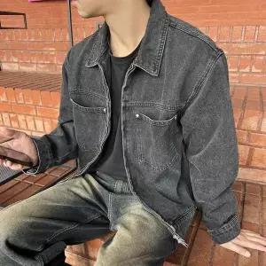 [셀러허브]남자청자켓 데님 트러커 카라 집업 포켓 중청 흑청 오 (S19762810)
