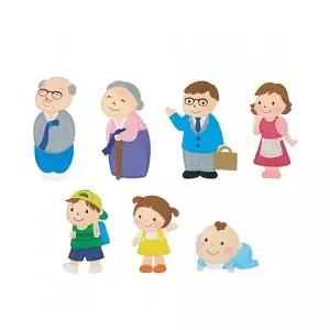 [하프클럽/브이와이]TBZ 펠트 교육완구 찍찍이 교육자료(모형)가족