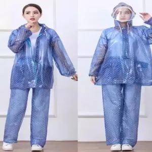 머스코 남녀공용 방수 우비 바지 세트 전신 라이딩 여름용 긴팔 우의