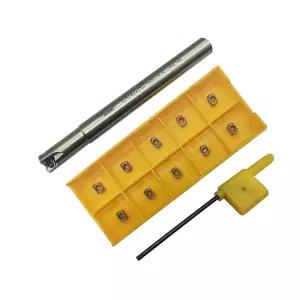 LAHDYFHOE3/8 in Shank Indexable Metal Latthe End Mill Tool 홀더 EXN02R 10PCS LNMU020209ZNER 고속