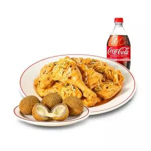 (꾸브라꼬) 순살로제꾸브+치즈볼4p+콜라1.25L