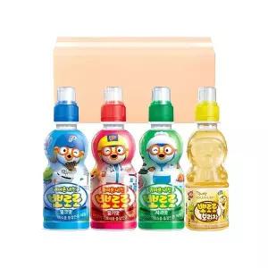 [팔도][G] 팔도 뽀로로 음료수 235ml 4종 혼합 24입 (밀크6 + 딸기6 + 사과6 + 보리차6)