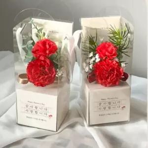 봉투 부모님 용돈 어버이날 감사 조화 카네이션 선물 브로치 포장 코사지 박스 꽃 케이스 스승의날