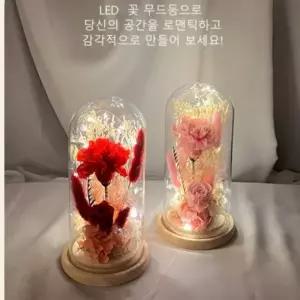 어버이날 인테리어 카네이션 감사 부모님 무드등 2송이 선물 꽃무드등 장미 가정의달 LED 스승의날