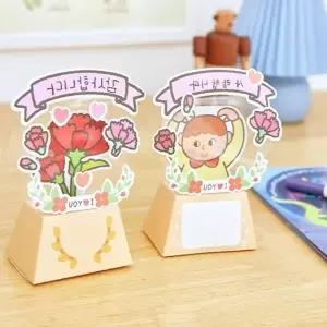 (색상 PVC감사패만들기 KBMK)종이 카네이션 만들기 유치원 어린이집 DIY 어버이날 종이꽃 미술 재료