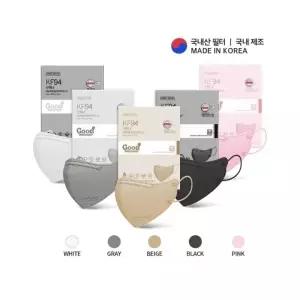 루미나D 굿매너 컬러 2D 새부리형 KF94 마스크 대형 100 매