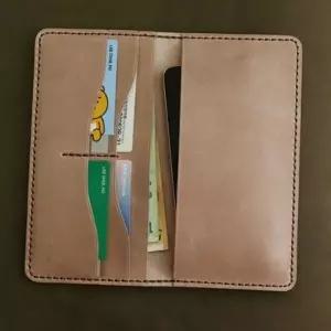 수제 오일풀업 수납 가죽 핸드폰 장지갑 케이스 지갑