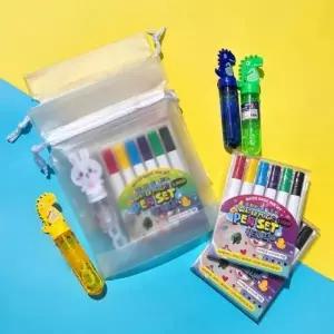 워터 매직펜 비눗방울 총 물놀이 장난감 세트 생일 선물 구디백 답례품 6색 어린이날 어린이집 유치원