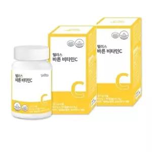 [웰러스] 바른 비타민C 450mg x 90캡슐 1+1 총2개 총180캡슐 가족건강 학교 선물