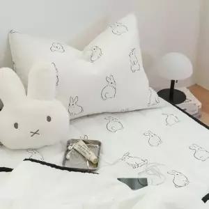 ( )해피니 이불패드세트 리틀버니 냉감이불 패드세트 슈퍼싱글 SS (화이트) (베개솜 별매)