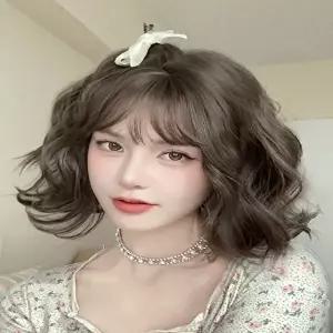 여성 2컬러 고열사 단발머리 웨이브 통가발 전체가발-WFNTOGK