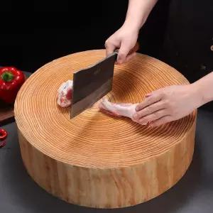 원형 나무도마 중식 손질용 직경 업소용 원목 자르기 50x10cm 우드 주방 절단