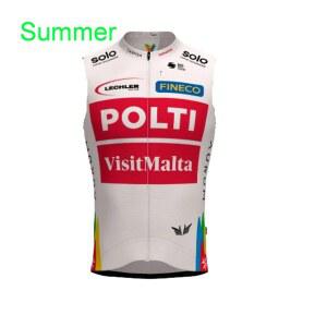 호환 Asain 사이즈 Polti VisitMalta 팀 방풍/플리스/여름 사이클링 민소매 조끼
