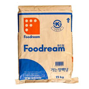 푸드림 가는 정백당 하얀설탕 15kg 대한제당 백설탕