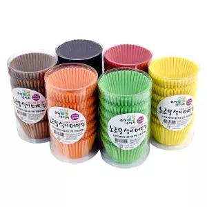 [이룸팩]노르딕 색지 머핀컵(대) 200매/베이킹컵/유산지컵