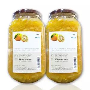 거제 통영 유자차 2kg 2병