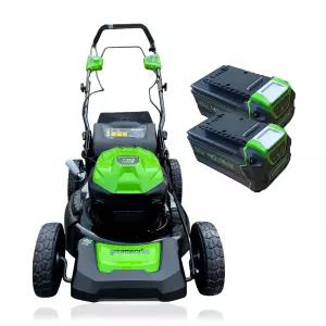 그린웍스 G-MAX 40V 충전식 잔디깍기 (자주식) 5.0Ah 배터리2, 충전기 [2팩]