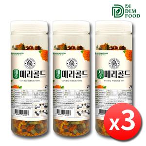 제주 메리골드 꽃차 70g x 3병 국산 마리골드 금잔화 꽃봉오리 꽃잎차 눈에좋은 메리골드차 마리골드차