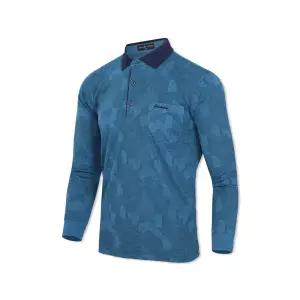 꽃중년 남자 골프티셔츠 긴팔 카라 얇은 상의 무지 스판 기능성 셔츠 냉감 쿨맥스 여름 쿨링 쿨론 중년