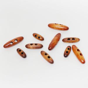 떡볶이 단추 나무 토글단추 2개묶음