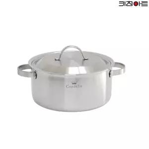 [키친아트] 코델리아 인덕션가능 통5중 스텐레스 양수냄비 24cm