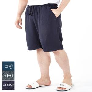 풍기인견 이구직물 인견반바지 풍기인견남성 끈반바지(네이비, 카키, 그린)