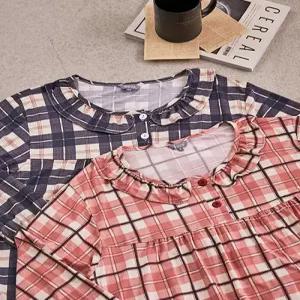 [르미라쥬]르미라쥬 욜로 체크 원피스 파자마