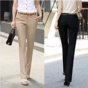 3974 우먼센스 여자 일자슬랙스 부츠컷 10부 긴바지 와이드 면접 학생 일자핏 캐주얼 정장바지 슬렉스