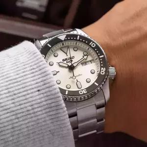 세이코 5 시계 38mm 다이버 오토매틱 화이트 SRPK31K1 SNK 백화점AS