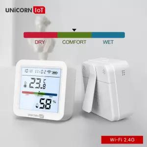 유니콘IOT 스마트 온습도계 WIFI 무선 LCD온습도센서 알림기능 TS-H9