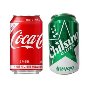 코카콜라 355mlx24캔(업소용)+칠성사이다 355mlx24캔(업소용)