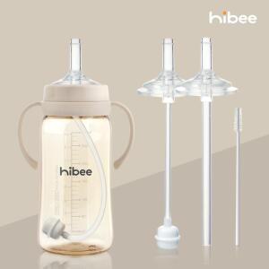 하이비 혼합형 젖병빨대 2단계 2P 더블하트 모윰 호환 아기 빨대컵